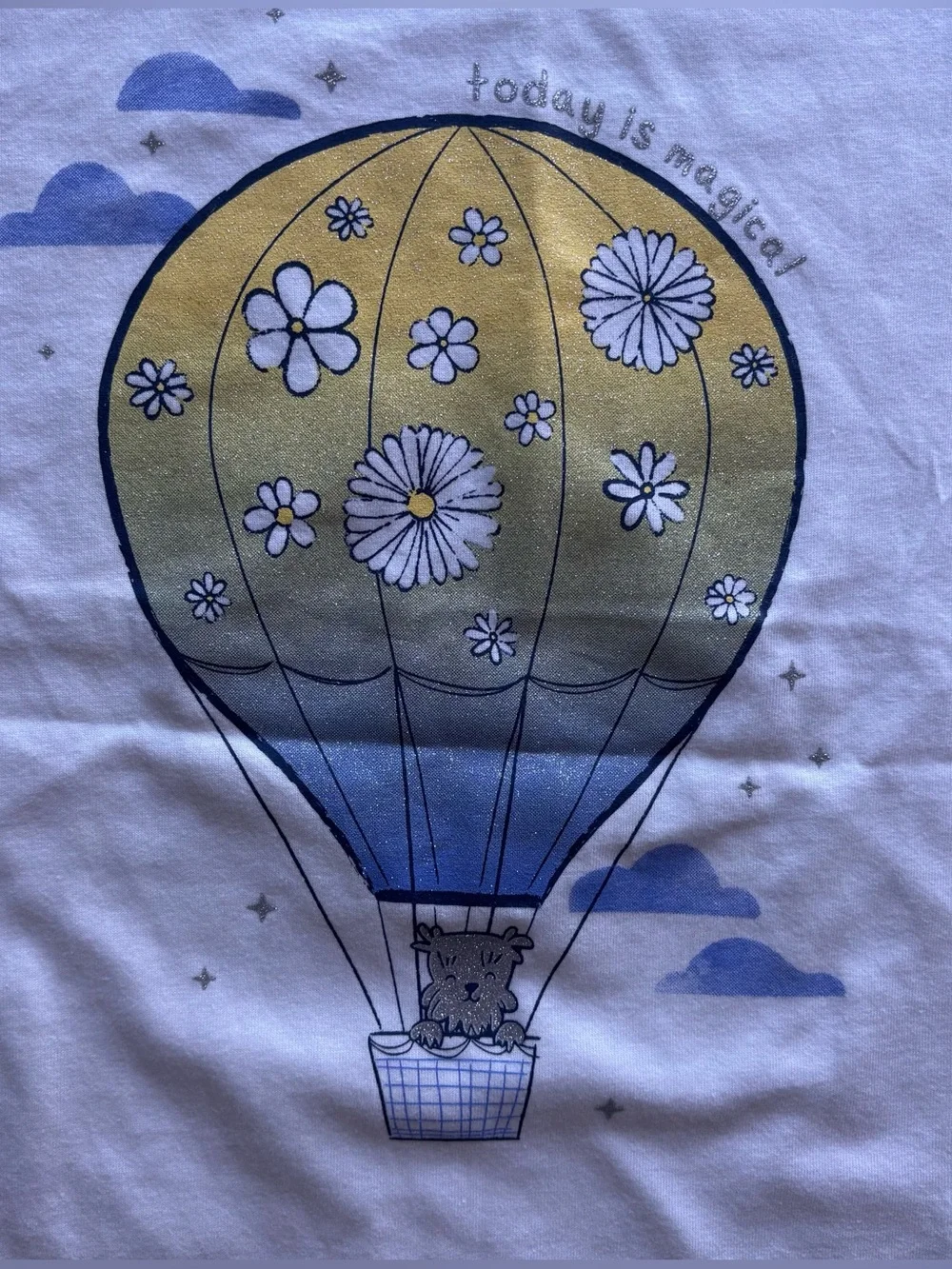 New Carter’s Girls 6 Graphic Top T-shirt Tee Set White Peacock Hot Air Balloon